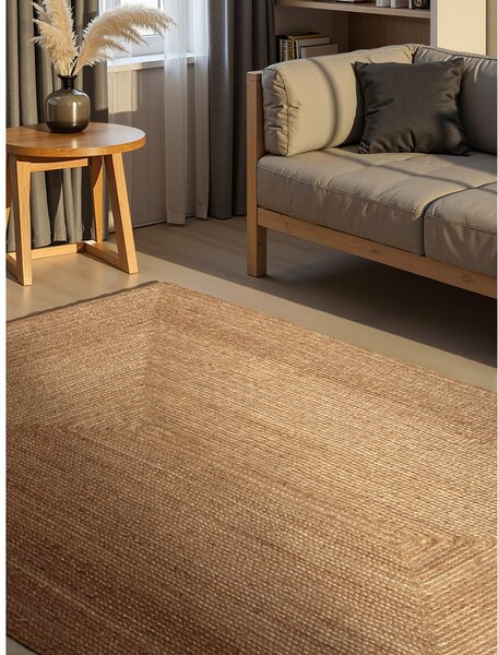 Oboustranný/ručně tkaný jutový koberec v přírodní barvě 60x90 cm Juno – Hanse Home