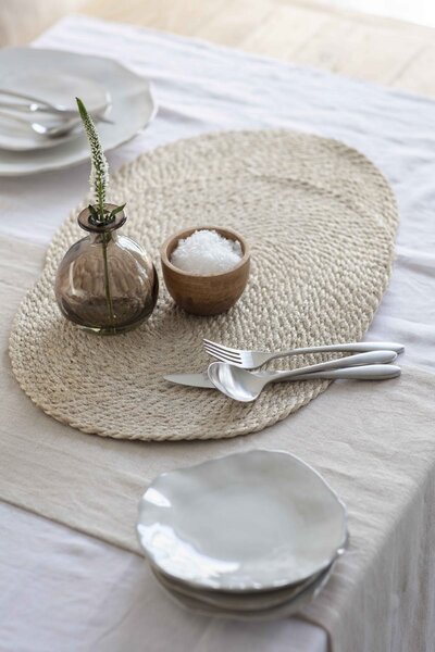 Tkané jutové prostírání Oval - set 2 ks Garden Trading