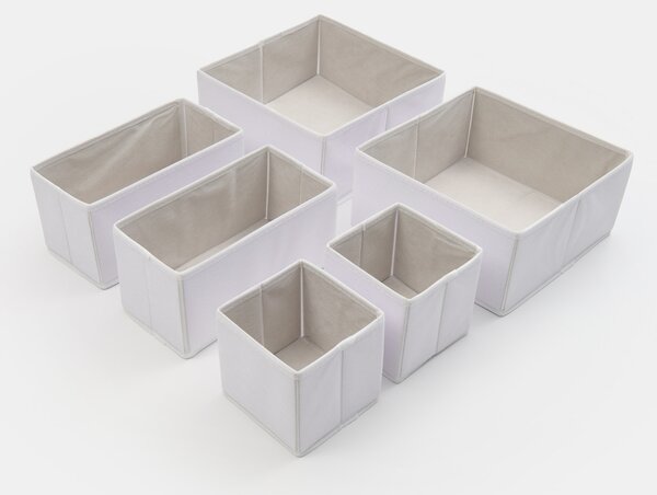 Sinsay - Sada organizérů do skříně 6-pack - bílá