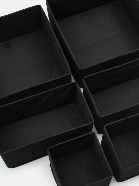 Sinsay - Sada organizérů do skříně 6-pack - černá