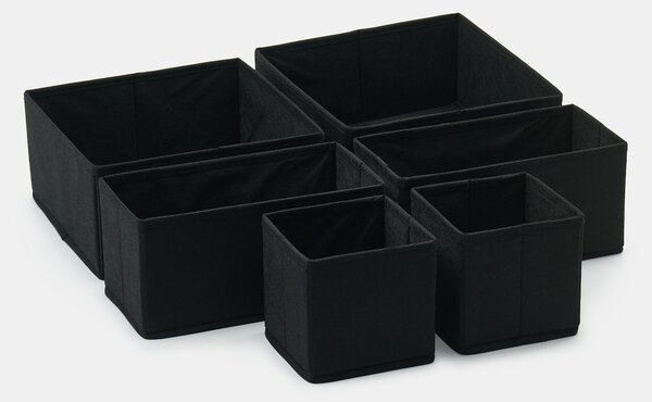 Sinsay - Sada organizérů do skříně 6-pack - černá