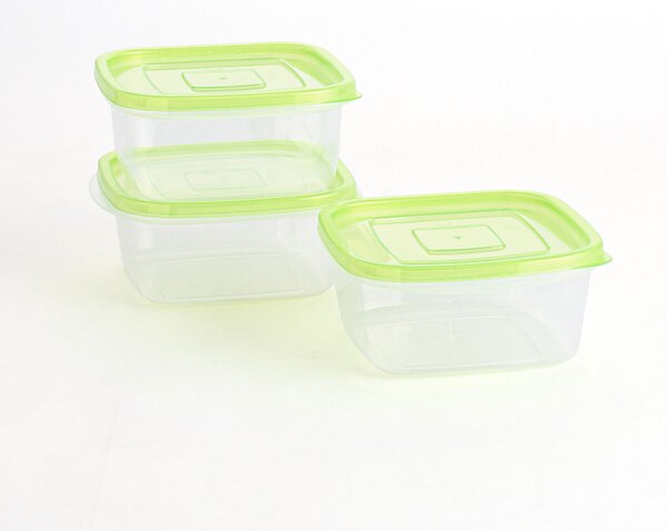 Sada kazet na obědy Quid Refresh 3 Kusy Zelená Plastické
