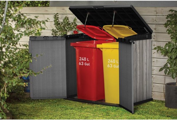 Šedý plastový zahradní úložný box Deco – Keter