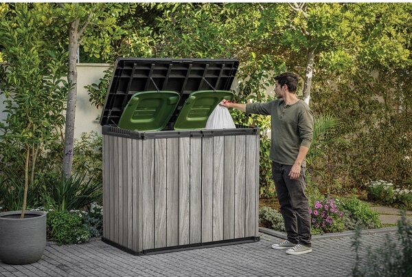 Šedý plastový zahradní úložný box Deco – Keter