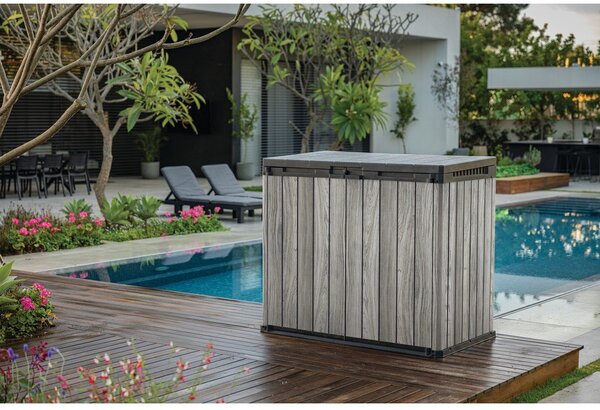 Šedý plastový zahradní úložný box Deco – Keter