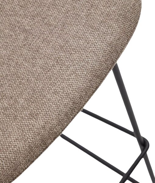 Hnědá látková barová židle Kave Home Zahara 65 cm