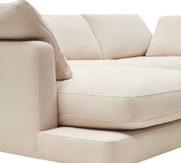 Kave Home Béžová rohová pohovka Gala 300 cm, levá
