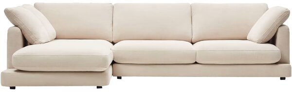 Kave Home Béžová rohová pohovka Gala 300 cm, levá