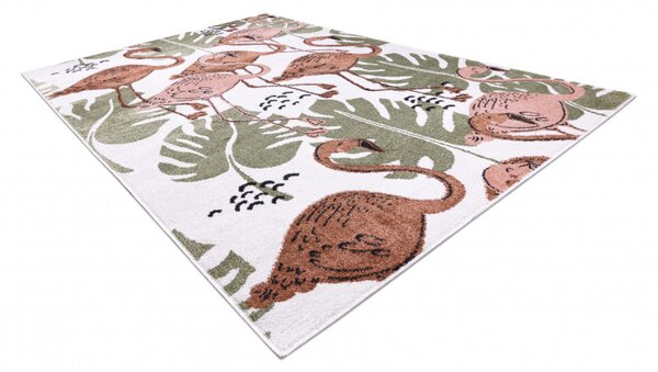 Dywany Łuszczów, Dětský kusový koberec Fun Flami Flamingos cream, 80x150, vícebarevná, dětský pokoj