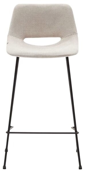 Béžová látková barová židle Kave Home Zahara 65 cm