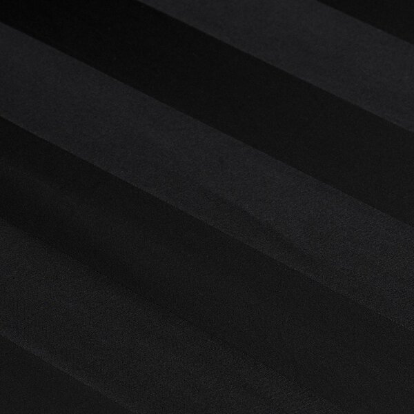 Černé napínací saténové prostěradlo 150x200 cm So Soft Satin Stripe – Catherine Lansfield