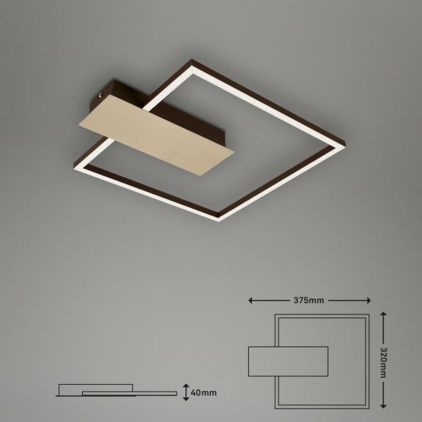 Briloner 3544-017 - LED Stmívatelné stropní svítidlo NICO LED/12W/230V zlatá