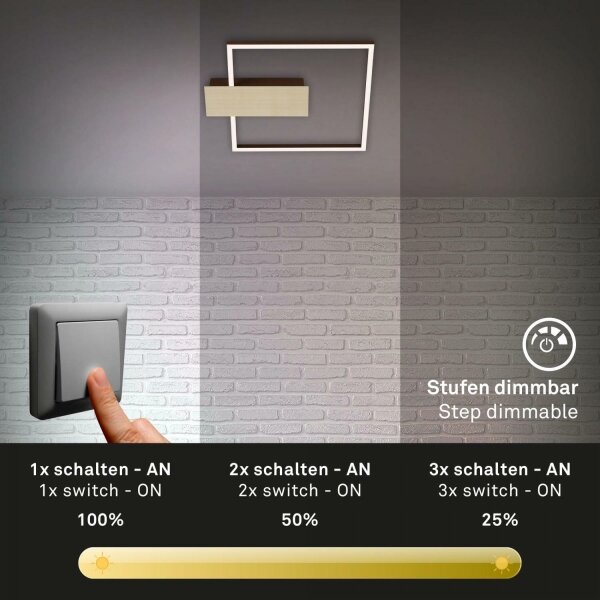 Briloner 3544-017 - LED Stmívatelné stropní svítidlo NICO LED/12W/230V zlatá
