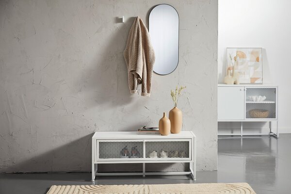 LAVICE S BOTNÍKEM, bílá, 95/40/41 cm P & B - Online Only šatny & botníky, Online Only