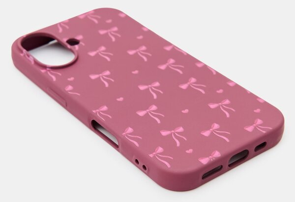 Sinsay - Obal na iPhone 16 s motivem mašle - kaštanová