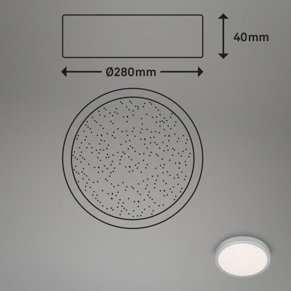 Brilo 3649-014 - LED Koupelnové stropní svítidlo RUNA LED/18,5W/230V IP44
