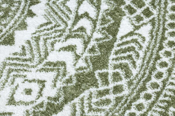 Dywany Łuszczów, Kusový koberec Napkin green kruh, 160x160 (průměr) kruh, zelená, chodba / předsíň