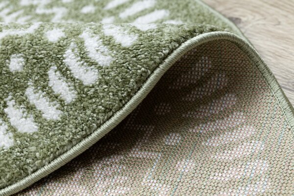 Dywany Łuszczów, Kusový koberec Napkin green kruh, 160x160 (průměr) kruh, zelená, chodba / předsíň