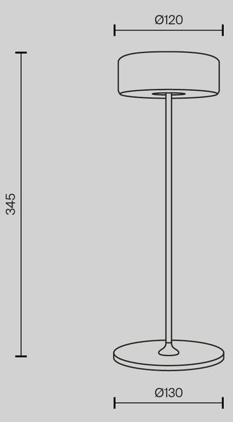 STOLNÍ LAMPA NA BATERIE, dotykový stmívač, 12/34,5 cm MAYTONI - Online Only svítidla, Online Only