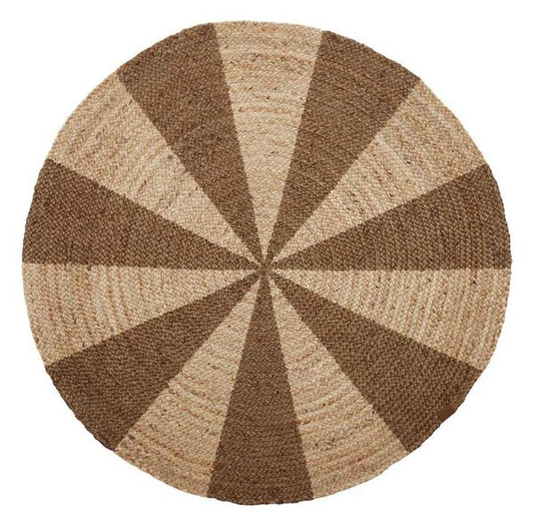 Jutový koberec Circle Nature Brown 120 cm Oyoy