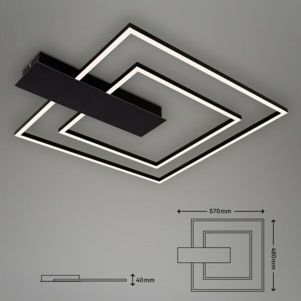 Briloner 3545-015 - LED Stmívatelné stropní svítidlo NICO LED/25W/230V černá