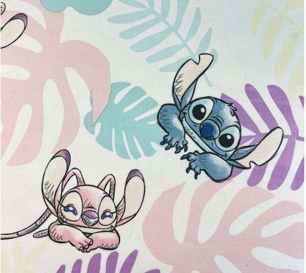 Jerry Fabrics Prostěradlo Lilo and Stitch Leaves 90x200x25 cm