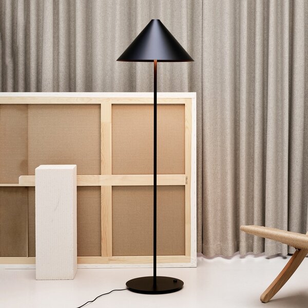 Stojací Lampa Louis Poulsen, Keglen, stmívatelné, Černá, Obývací pokoj, Kov, Design