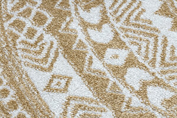 Dywany Łuszczów, Kusový koberec Napkin gold kruh, 120x120 (průměr) kruh, žlutá, chodba / předsíň