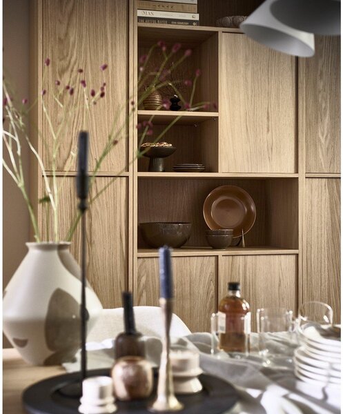 Modulární knihovna v dekoru dubu v přírodní barvě 77x199 cm Modulair – vtwonen