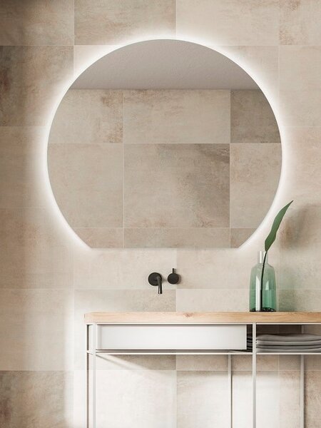 Kruhové zrcadlo do koupelny s LED osvětlením - ⌀ 80 cm - Ambiente Whitemoon