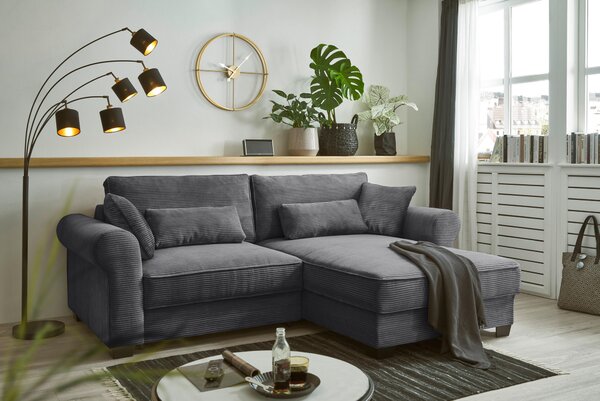 ROHOVÁ SEDAČKA, textil, antracitová MID.YOU - Sedací soupravy, Online Only