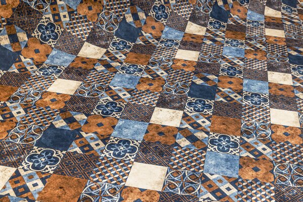 PVC podlaha Exclusive (Iconik) 260D Zaragoza Tile- Indigo