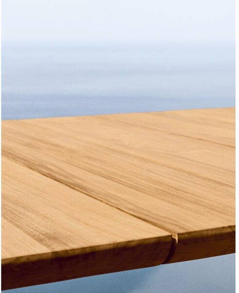 Zahradní jídelní stůl z teakového dřeva 102x220 cm Icaro – Kave Home