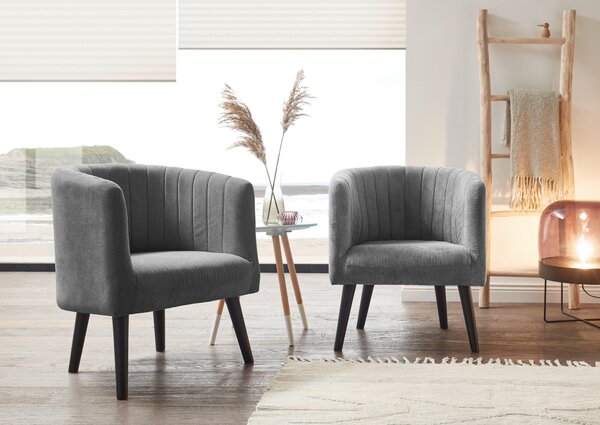 KOKTEJLOVÉ KŘESLO, textil, tmavě šedá Livetastic - Křesla klasická, Online Only