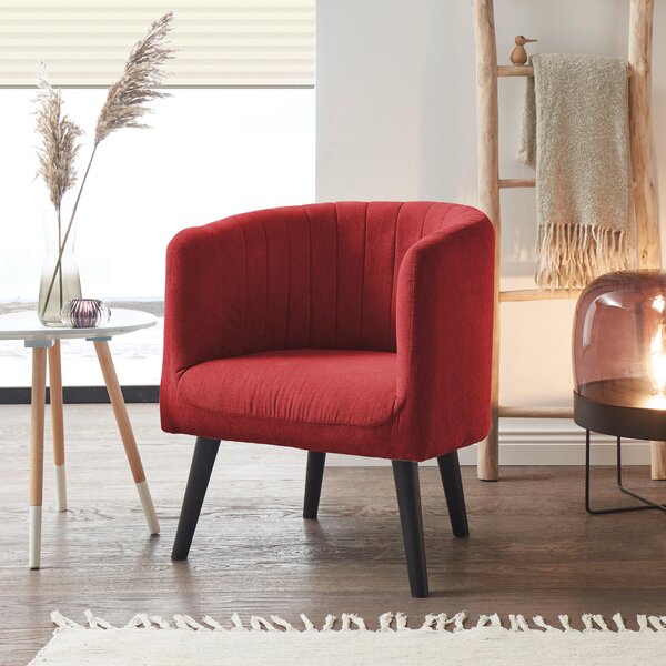 KOKTEJLOVÉ KŘESLO, textil, červená Livetastic - Křesla klasická, Online Only