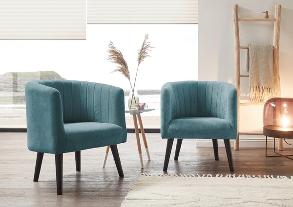 KOKTEJLOVÉ KŘESLO, textil, tyrkysová Livetastic - Křesla klasická, Online Only