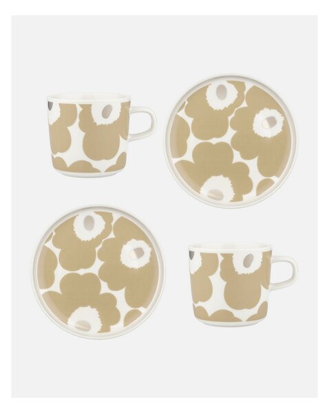 Dárkový set 2 ks šálků s podšálkem Oiva Unikko Marimekko
