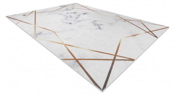 Dywany Łuszczów, Kusový koberec ANDRE Marble 1220, 80x150, bílá, chodba / předsíň