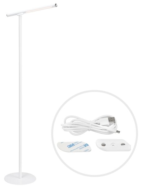 Briloner 1384-016 - LED Stmívatelná dotyková stojací lampa 2v1 LED/2,3W/5V