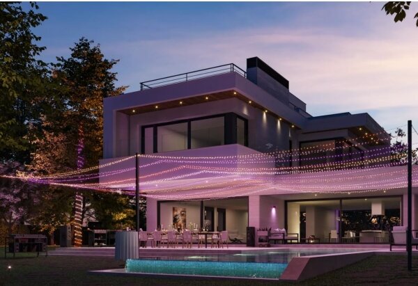 Philips-LED RGBW Stmívatelný venkovní řetěz HUE WACA 250xLED 24,4 m IP54