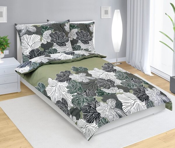 Povlečení bavlněné Khaki 90/608 - 140x200, 70x90 cm