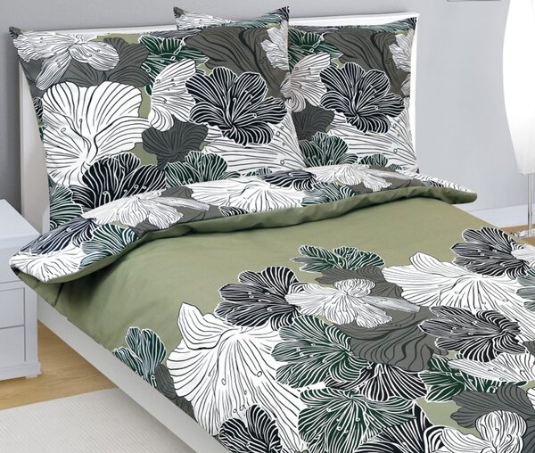 Povlečení bavlněné Khaki 90/608 - 140x200, 70x90 cm