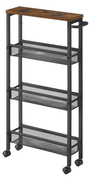 SERVÍROVACÍ VOZÍK, hnědá, černá, 45,4/13/77 cm MID.YOU - Online Only kuchyňské skříňky, Online Only