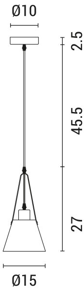 Lustr na lanku 1xE27/40W/230V bílá