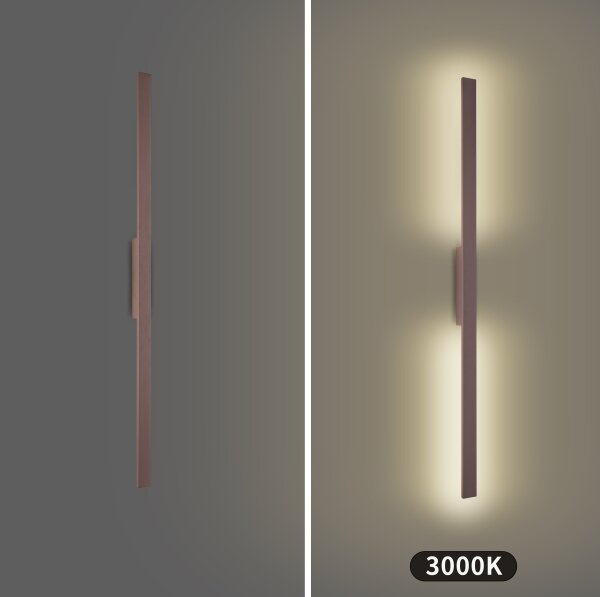 Brilagi - LED Venk. nást. svít. LUNA LED/24W/230V 3000K IP65 100 cm hnědá CRI 90