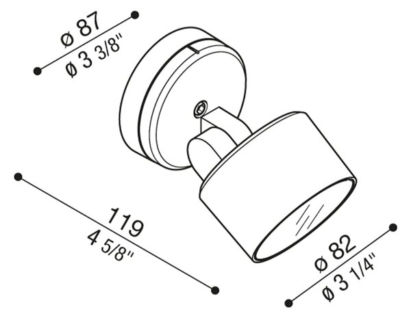 Lombardo Noa 50 Wall LED nástěnné svítidlo IP66 CortenDifuzní2700K