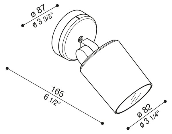 Lombardo Noa 100 Wall LED nástěnné svítidlo IP66 ČernáDifuzní2700K
