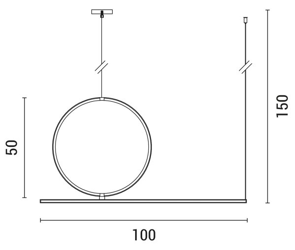 LED Lustr na lanku LED/32W/230V 3000K černá