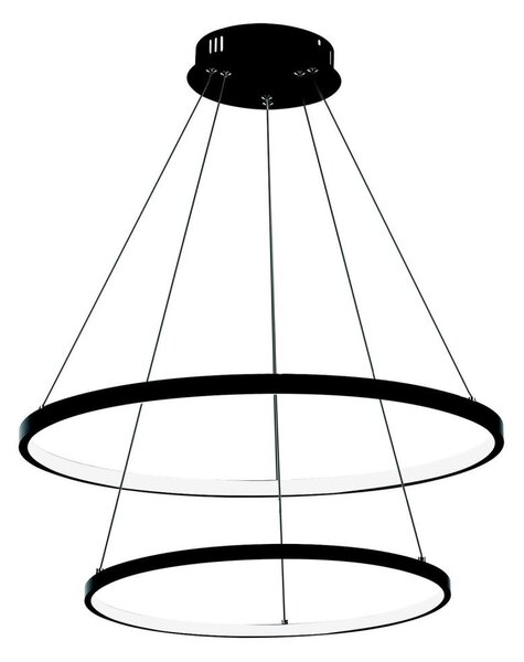LED Lustr na lanku LED/37W/230V 3000K černá