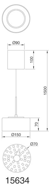 ZÁVĚSNÉ LED SVÍTIDLO, 40/150 cm Globo - Online Only svítidla, Online Only